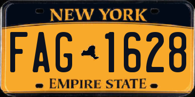 NY license plate FAG1628