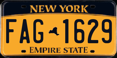 NY license plate FAG1629