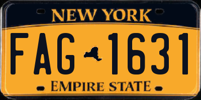 NY license plate FAG1631