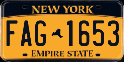 NY license plate FAG1653