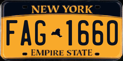 NY license plate FAG1660