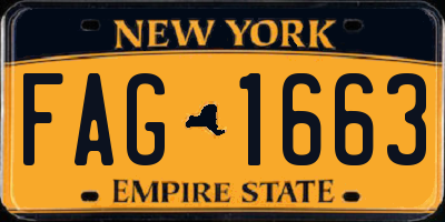 NY license plate FAG1663