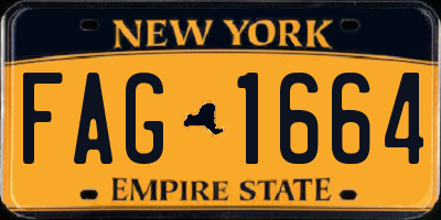 NY license plate FAG1664