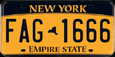 NY license plate FAG1666