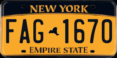 NY license plate FAG1670