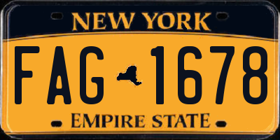 NY license plate FAG1678