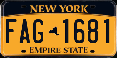 NY license plate FAG1681