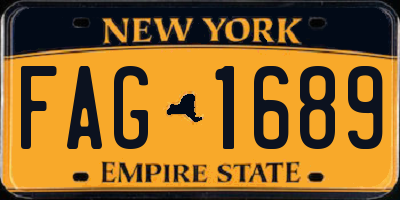 NY license plate FAG1689