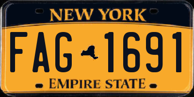 NY license plate FAG1691