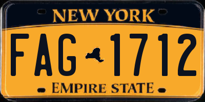 NY license plate FAG1712