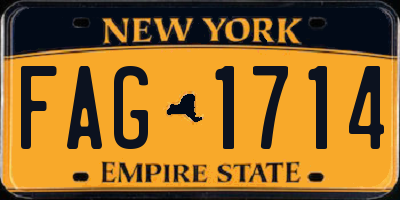 NY license plate FAG1714