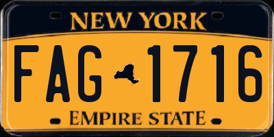 NY license plate FAG1716