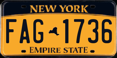 NY license plate FAG1736