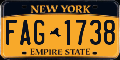 NY license plate FAG1738