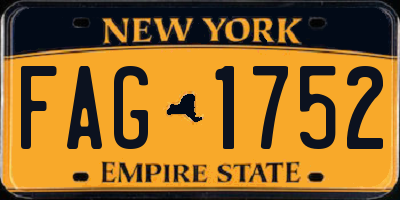 NY license plate FAG1752