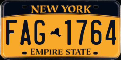 NY license plate FAG1764