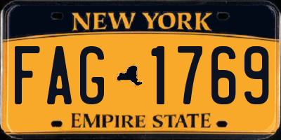 NY license plate FAG1769