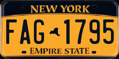 NY license plate FAG1795