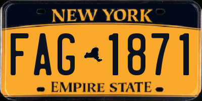 NY license plate FAG1871