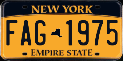 NY license plate FAG1975