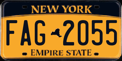 NY license plate FAG2055