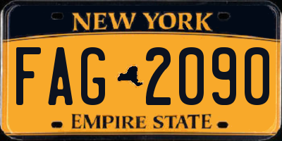 NY license plate FAG2090