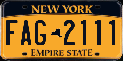 NY license plate FAG2111
