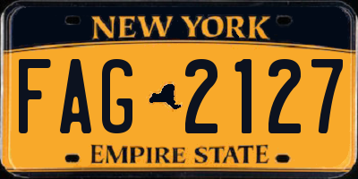 NY license plate FAG2127