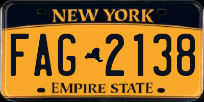 NY license plate FAG2138