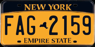 NY license plate FAG2159