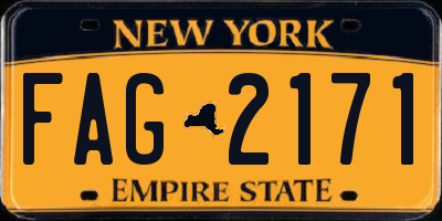 NY license plate FAG2171