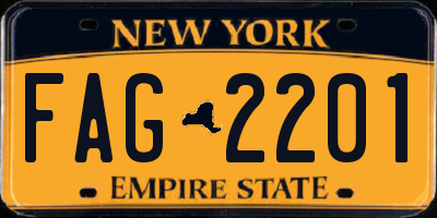 NY license plate FAG2201
