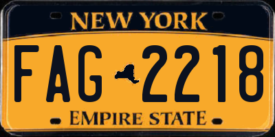 NY license plate FAG2218