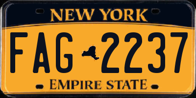 NY license plate FAG2237