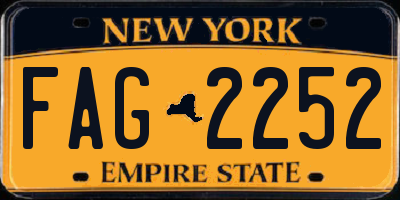 NY license plate FAG2252