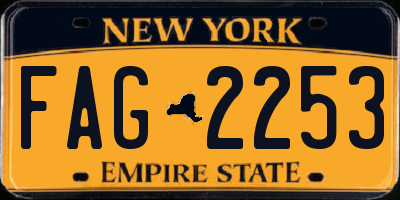 NY license plate FAG2253