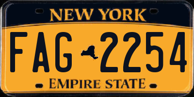 NY license plate FAG2254