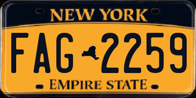 NY license plate FAG2259