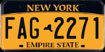 NY license plate FAG2271