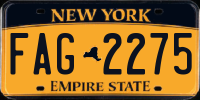 NY license plate FAG2275