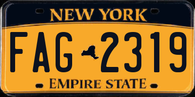 NY license plate FAG2319