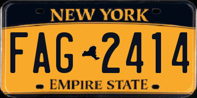 NY license plate FAG2414
