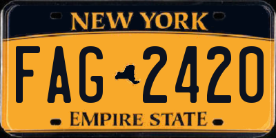 NY license plate FAG2420