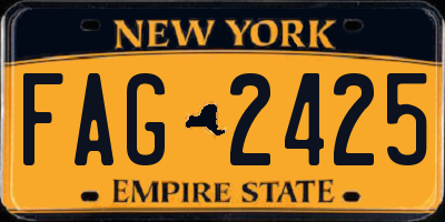 NY license plate FAG2425