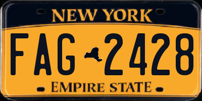 NY license plate FAG2428