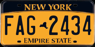 NY license plate FAG2434
