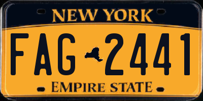 NY license plate FAG2441