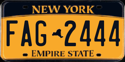 NY license plate FAG2444