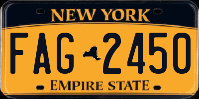 NY license plate FAG2450