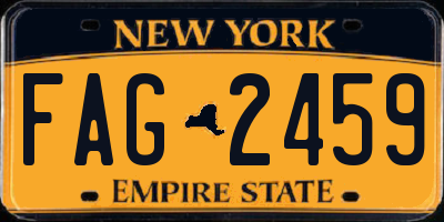 NY license plate FAG2459